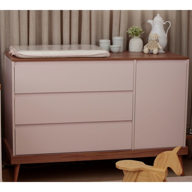 comoda-infantil-3-gavetas-1-porta-multimoveis-cr40027-rosa-amendola