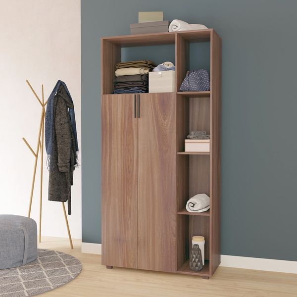 Guarda-Roupa Armário 2 Portas Multimóveis CR35049 Castanho