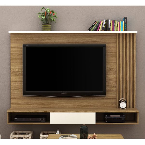 Painel TV 65" Multimóveis CR45010 Natural/Off White