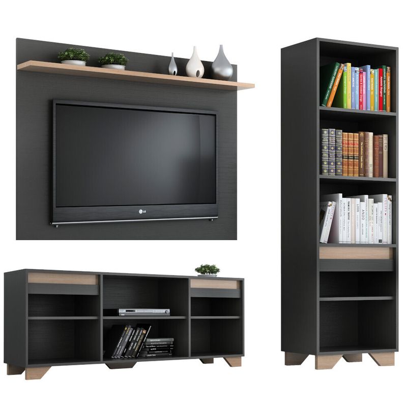 conjunto-rack-com-painel-tv-50-e-livreiro-multimoveis-cr45104-grafite-siena