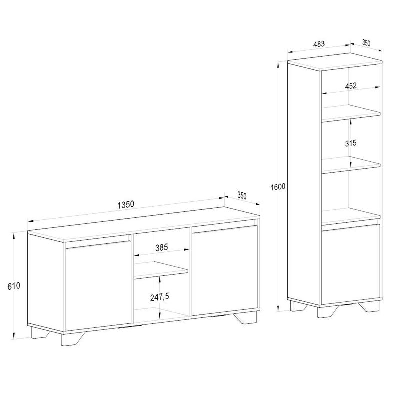 conjunto-rack-tv-60-e-livreiro-multimoveis-cr45106-grafite-siena