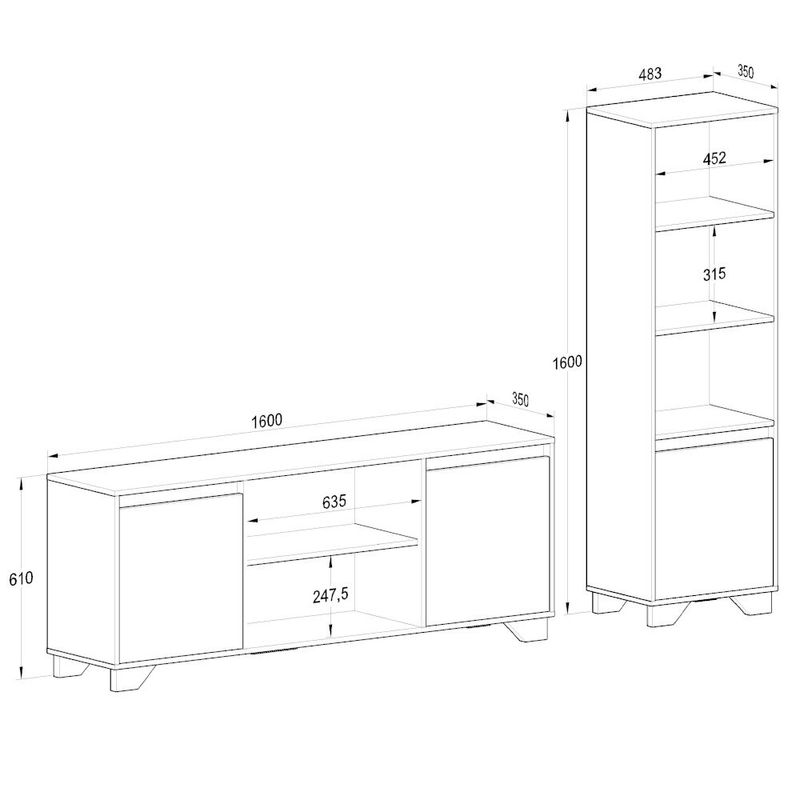 conjunto-rack-tv-60-e-livreiro-multimoveis-cr45107-grafite-siena