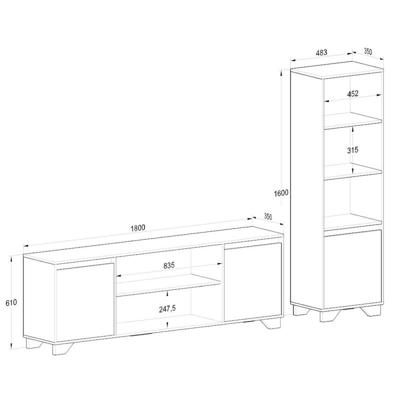 conjunto-rack-tv-60-e-livreiro-multimoveis-cr45108-grafite-siena