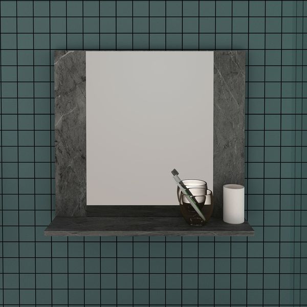 Espelheira para Banheiro 60cm Multimóveis CR10090 Mármore Lunar