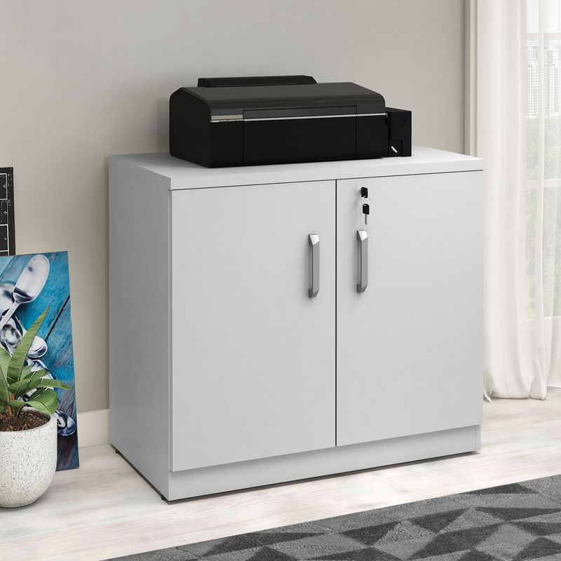 balcao-escritorio-com-chave-2-portas-80cm-multimoveis-cr25158-cinza