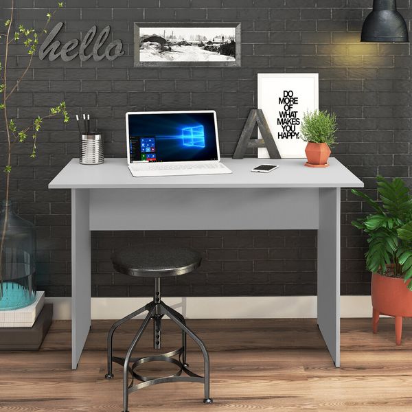 Escrivaninha/Mesa de Escritório 90cm Multimóveis CR25166 Cinza