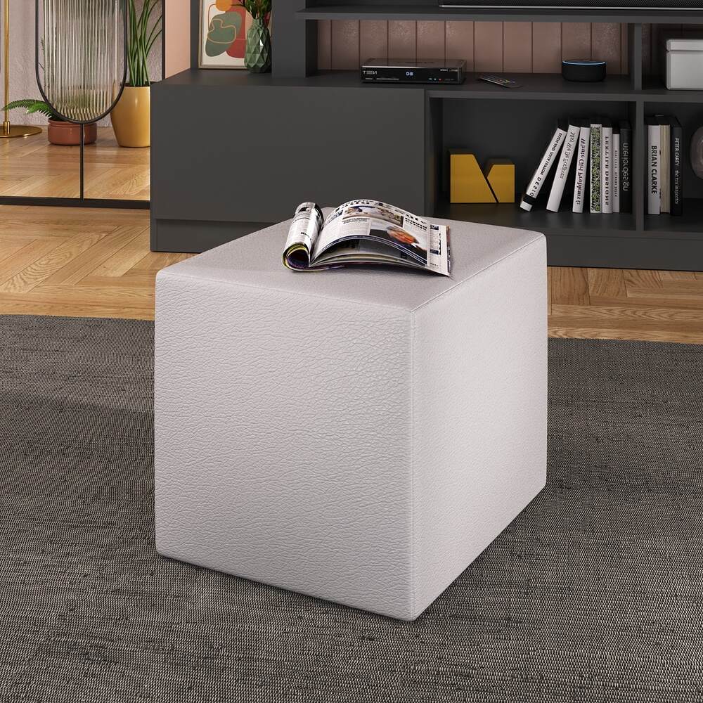 Puff Quadrado 33x41x33cm Multimóveis EX5001 Branco - Multimóveis