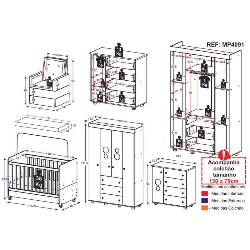 quarto-completo-com-colchao-e-poltrona-de-amamentacao-pimpolho-multimoveis-mp4091-branco-cinza