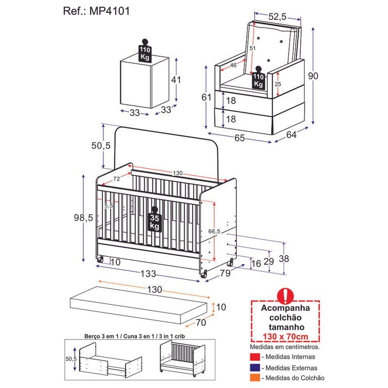berco-americano-3x1-com-colchao-poltrona-amamentacao-e-puff-bambino-multimoveis-mp4101-branco-cinza