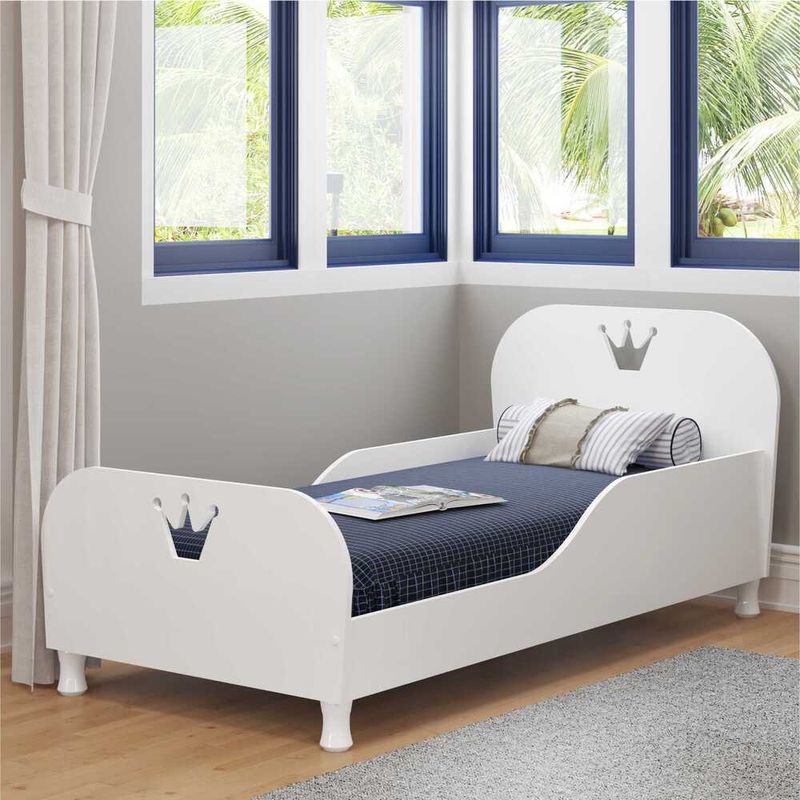 Cama Multifuncional Solteiro 100% MDF 2 Portas 1 Gaveta Nicho