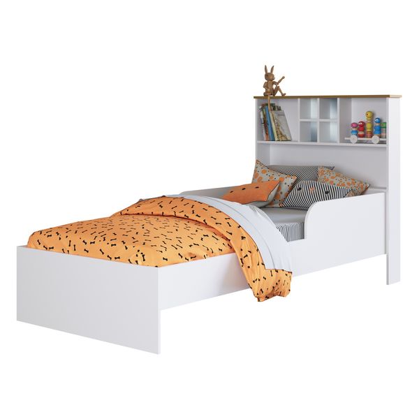 Cama Infantil com Nichos para Colchão 188x88cm Multimóveis CR40069 Branca