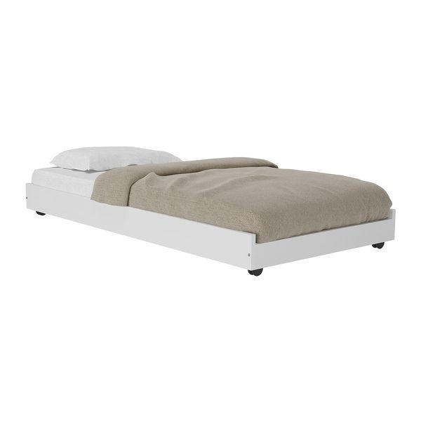 Cama Auxiliar Solteiro para Colchão 78 x 188cm Multimóveis CR35091 Branco