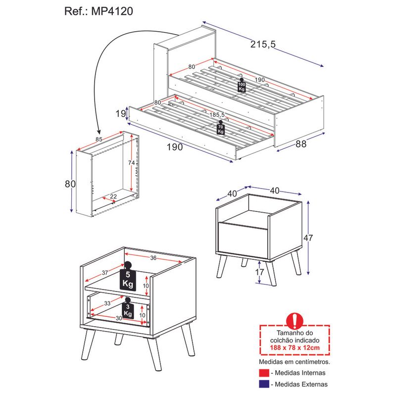 conjunto-quarto-bicama-com-bau-e-mesa-de-cabeceira-retro-multimoveis-mp4120-branco