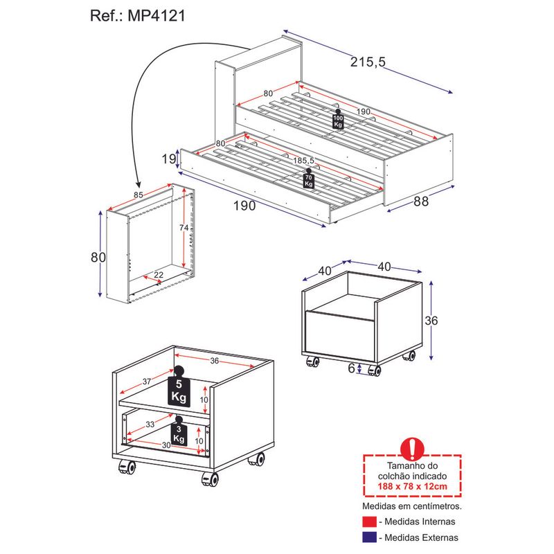 conjunto-quarto-bicama-com-bau-e-mesa-de-cabeceira-com-rodizios-multimoveis-mp4121-branco