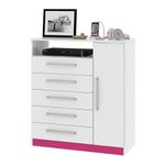 comoda-91cm-5-gavetas-1-porta-multimoveis-cr35149-branco-rosa