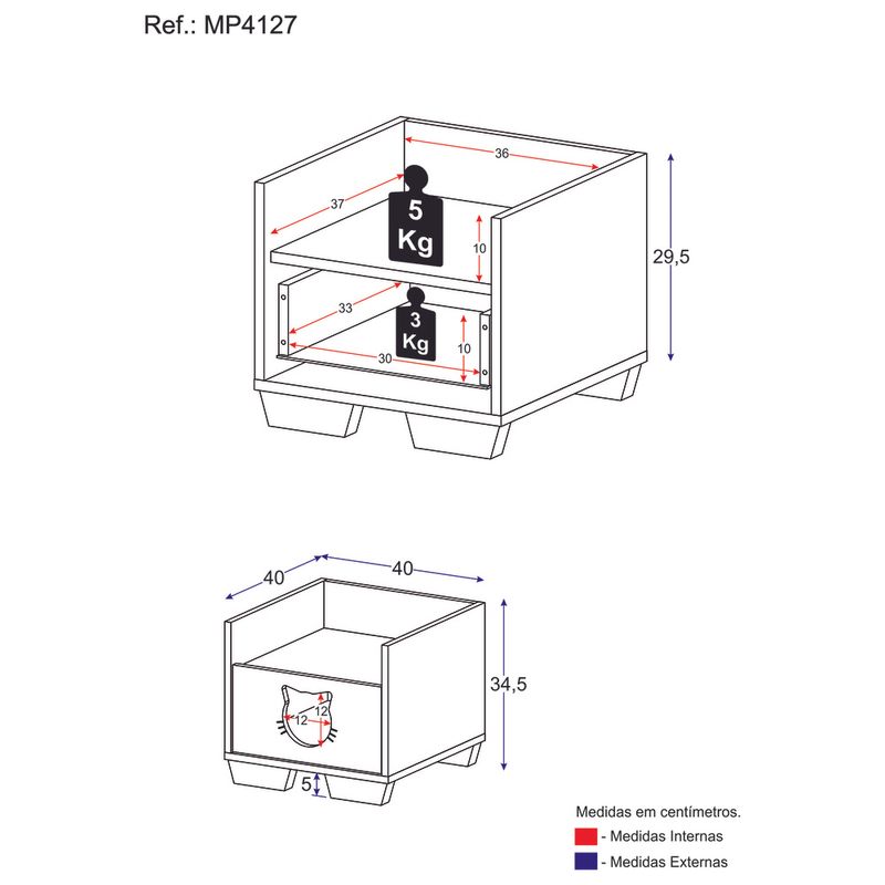 cama-pet-para-gato-com-1-gaveta-multimoveis-mp4127-branca