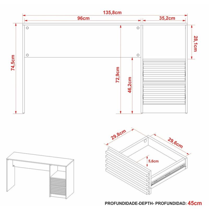 escrivaninha-mesa-escritorio-135-8cm-2-gavetas-e-nicho-multimoveis-cr25262-amendoa