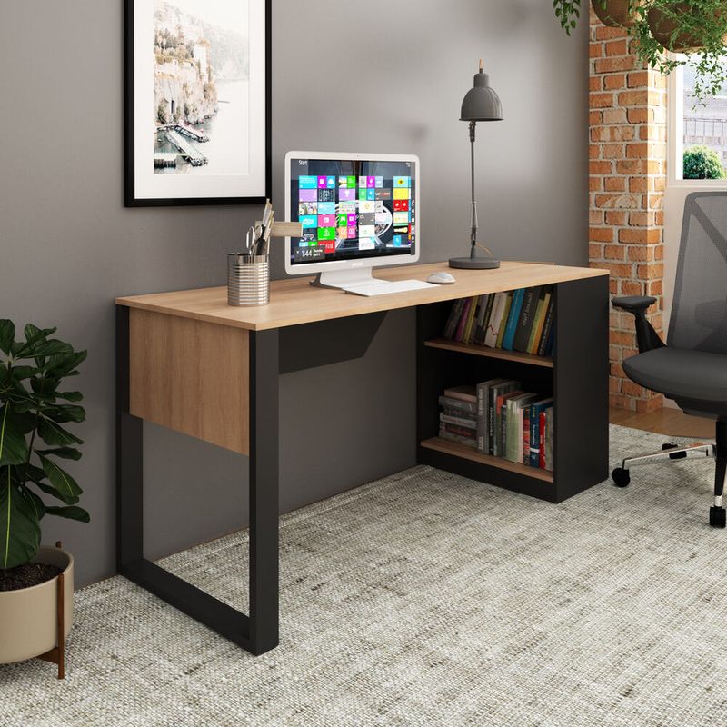 mesa-para-escritorio-com-armario-160cm-multimoveis-cr25264-amendoa-preto