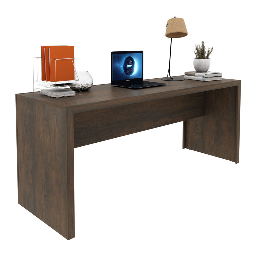 Mesa Escritório 2 Gavetas 120cm Multimóveis CR25186 Cinza