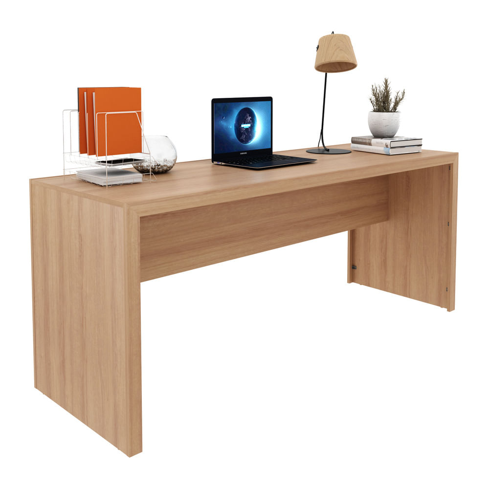 Mesa Escritório 2 Gavetas 120cm Multimóveis CR25186 Cinza