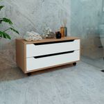 gabinete-banheiro-80cm-2-gavetas-retro-com-rodizios-multimoveis-cr10121-amendoa-branco