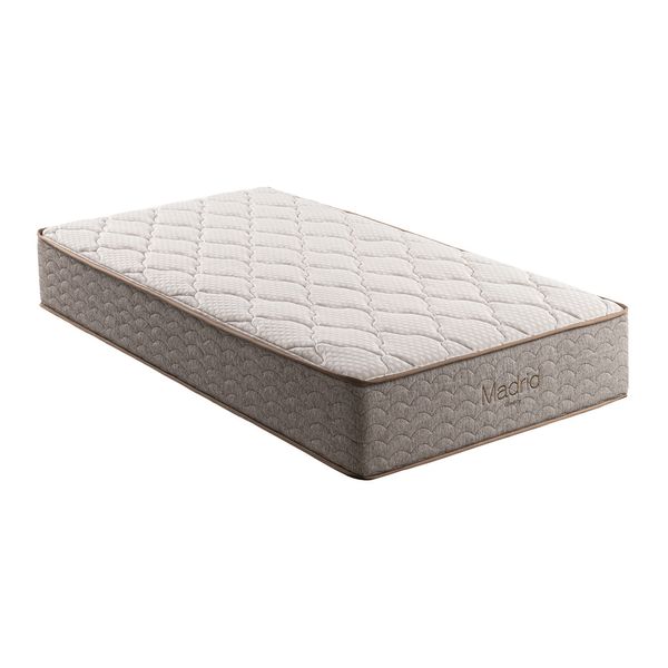 Colchão Solteiro Molas Ensacadas Madrid Pillow Euro In (88x188x30) Kappesberg CR429A Branco/Cinza