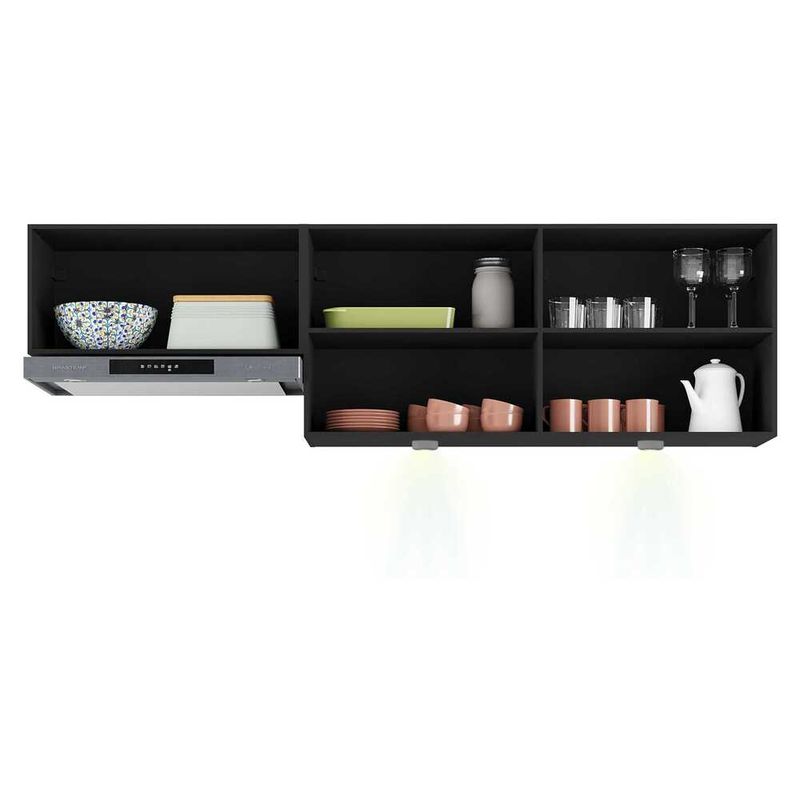 kit-2-armarios-de-cozinha-aereos-3-portas-com-leds-veneza-multimoveis-mp2146-preto-dourado