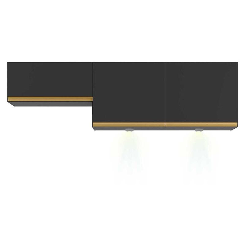 kit-2-armarios-de-cozinha-aereos-3-portas-com-leds-veneza-multimoveis-mp2146-preto-dourado