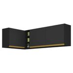 kit-armario-de-cozinha-aereo-canto-90cm-e-aereo-120cm-veneza-multimoveis-mp2148-preto-dourado