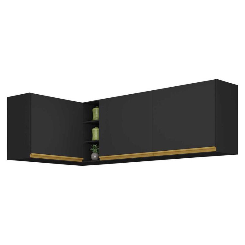 kit-armario-de-cozinha-aereo-canto-90cm-e-aereo-120cm-veneza-multimoveis-mp2148-preto-dourado