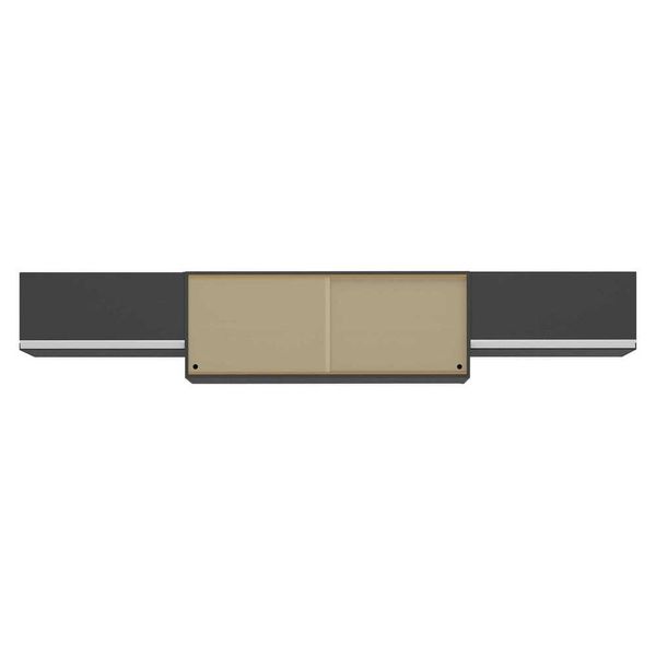 Kit 3 Armários de Cozinha Aéreos 4 Portas Veneza Multimóveis MP2152 Preto/Branco