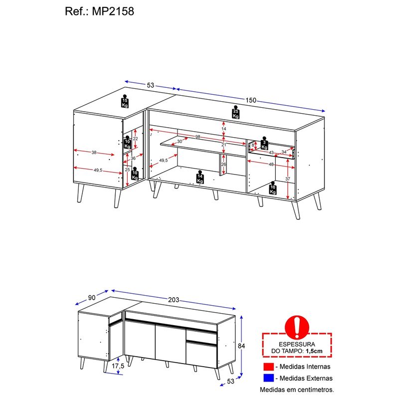 kit-armario-de-cozinha-balcao-canto-90cm-e-gabinete-pia-150cm-veneza-multimoveis-mp2158-branco-dourado