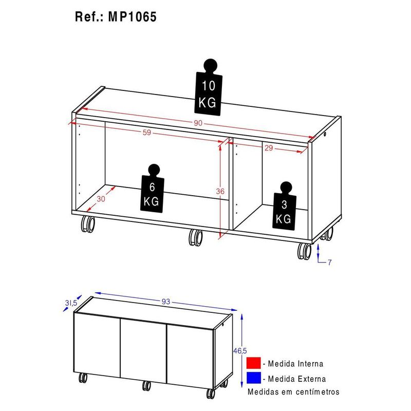 rack-para-tv-ate-32-polegadas-com-3-portas-e-rodizios-multimoveis-mp1065-preto