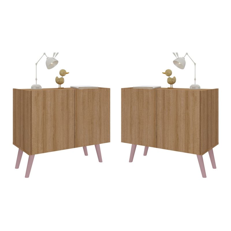 kit-2-mesas-de-cabeceira-retro-2-portas-multimoveis-mp4138-rustic-rosa