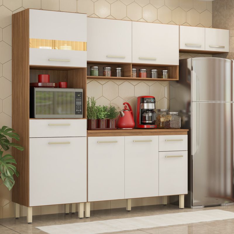 Armário de Cozinha Compacta Veneza Multimóveis MP2142.891 Branco
