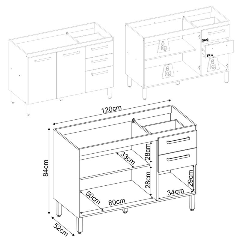 balcao-de-cozinha-gabinete-pia-120cm-3-portas-e-2-gavetas-multimoveis-cr20237-amendola-branco