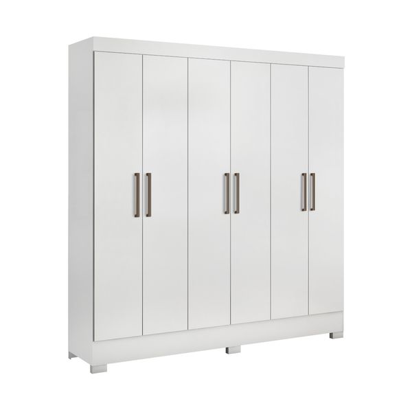 Guarda-Roupas Casal 6 Portas 3 Gavetas Multimóveis CR35194 Branco