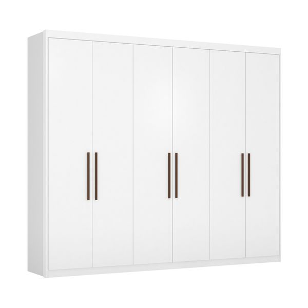 Guarda-Roupas Casal 6 Portas 3 Gavetas Multimóveis CR35195 Branco