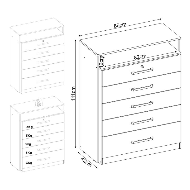 comoda-com-5-gavetas-multimoveis-cr40116-amendola