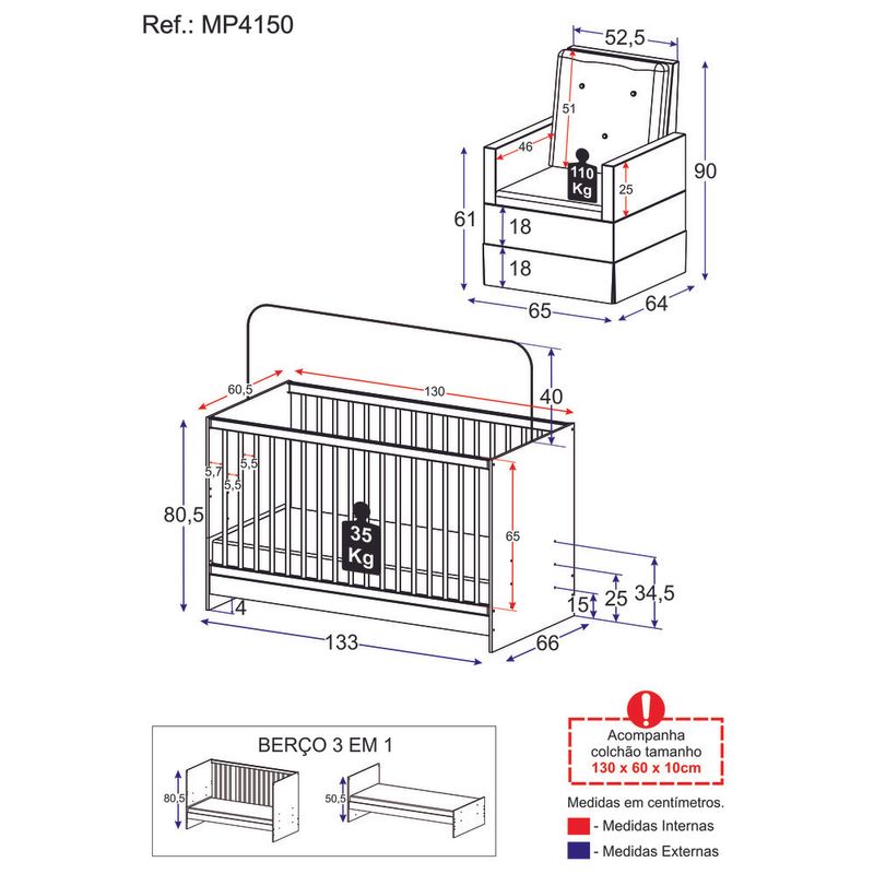 berco-3-em-1-com-colchao-e-poltrona-amamentacao-multimoveis-mp4150-branco-cinza