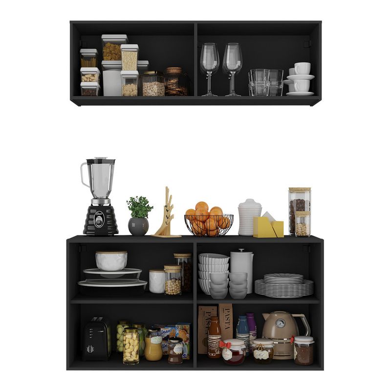 kit-armario-de-cozinha-e-aparador-4-portas-multimoveis-mp2162-preto