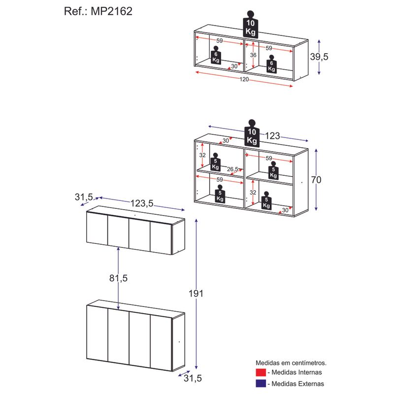 kit-armario-de-cozinha-e-aparador-4-portas-multimoveis-mp2162-branco