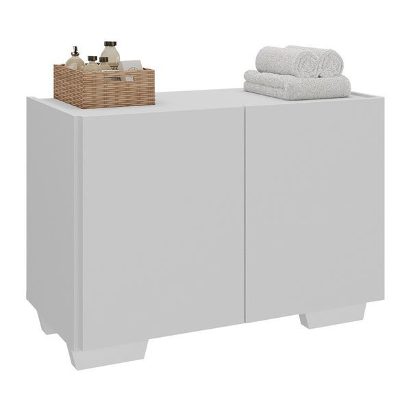 Gabinete Armário de Banheiro 62,5cm 2 Portas com Pés Multimóveis MP5046 Branco
