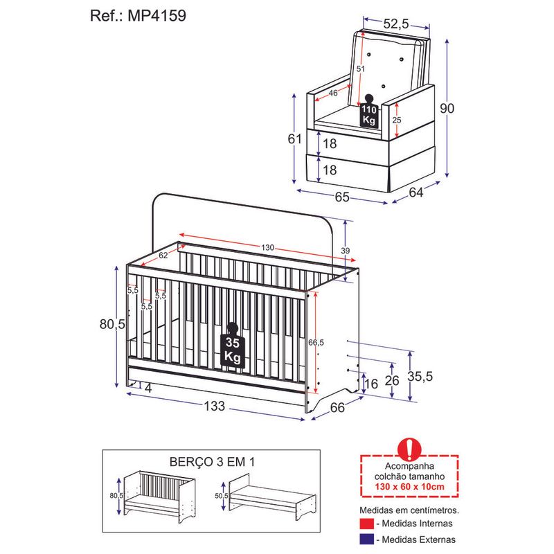 berco-3-em-1-com-colchao-e-poltrona-amamentacao-multimoveis-mp4159-branco-cinza