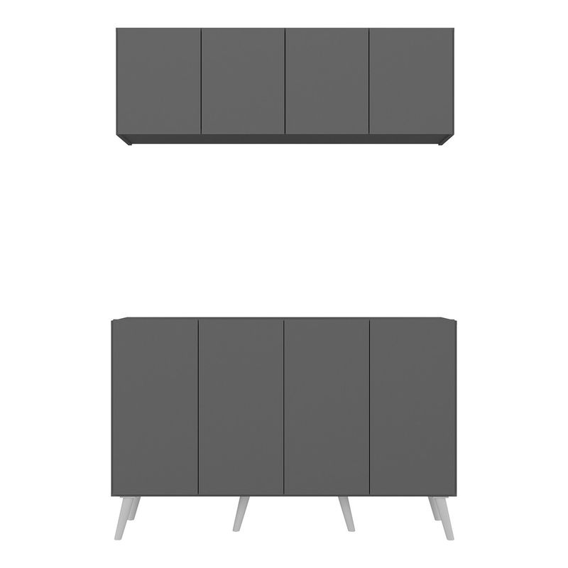 conjunto-cantinho-do-cafe-retro-armario-e-aparador-4-portas-multimoveis-mp1084-grafite-branco