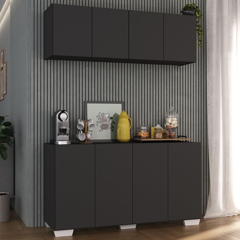conjunto-cantinho-do-cafe-armario-e-aparador-4-portas-multimoveis-mp1085-preto-branco