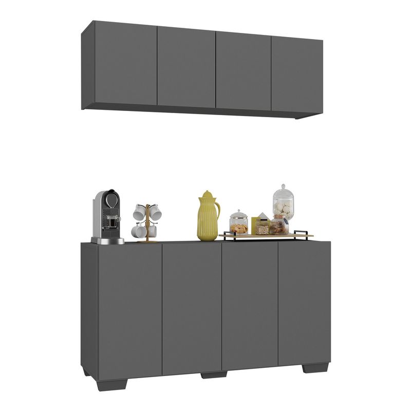 conjunto-cantinho-do-cafe-armario-e-aparador-4-portas-multimoveis-mp1085-grafite-preto
