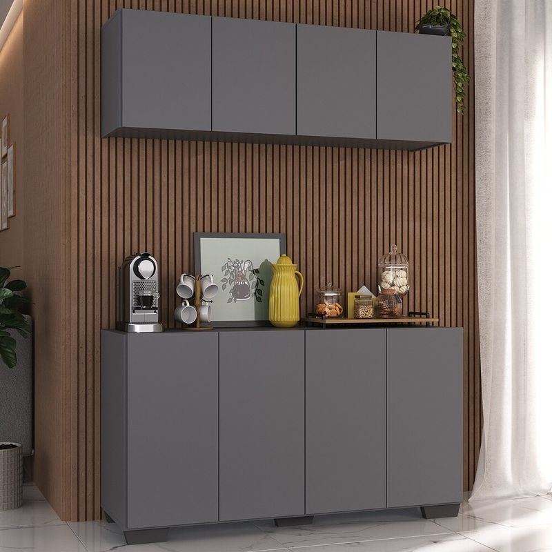 conjunto-cantinho-do-cafe-armario-e-aparador-4-portas-multimoveis-mp1085-grafite-preto