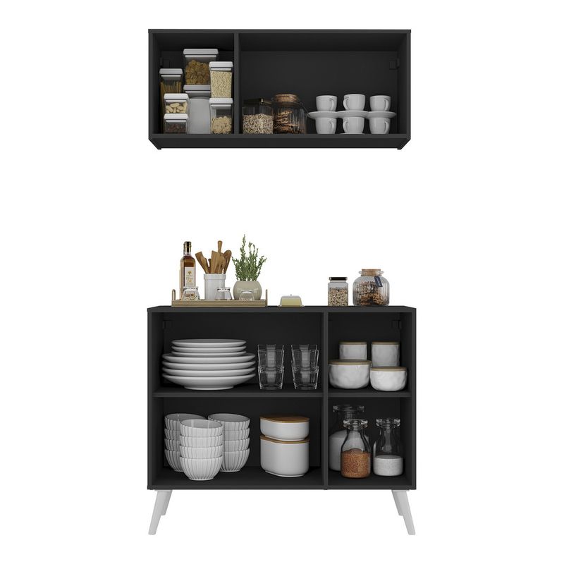 kit-armario-de-cozinha-aereo-e-balcao-3-portas-retro-multimoveis-mp2168-preto-branco