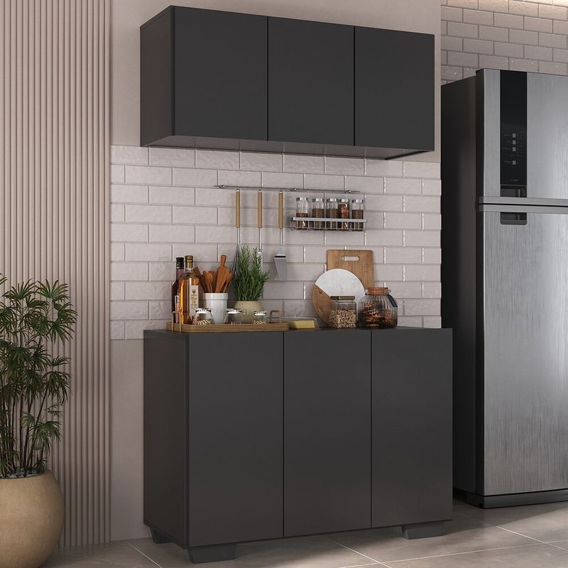 kit-armario-de-cozinha-aereo-e-balcao-3-portas-multimoveis-mp2169-preto